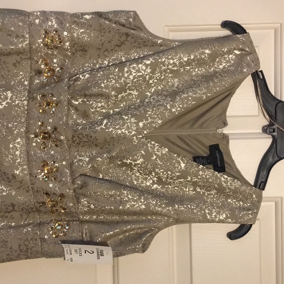 Sleeveless, wrap front cocktail dress with jacket - Picture 2 of 4